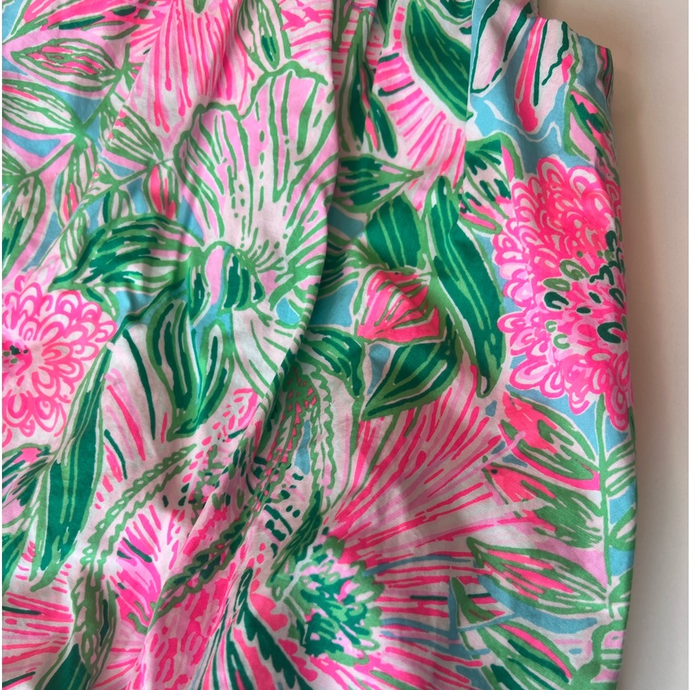 Lilly Pulitzer Pink and Green Floral Kids Dress - Picture 6 of 11